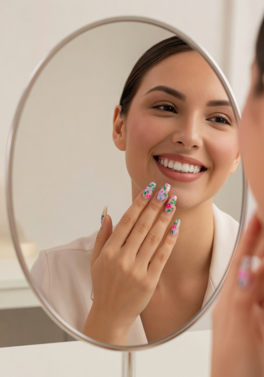 client nails closeup